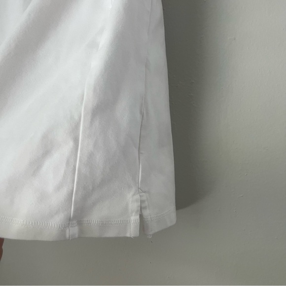T by Talbots short mini skirt skort with zip pockets side slit white L - Picture 10 of 13